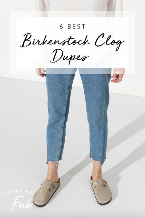 If you're looking for inexpensive Birkenstock clogs, try these dupes! These affordable shoes are the best Birkenstock clog dupes. Click to read! How To Wear Clogs With Jeans 2023, Socks With Birkenstocks Clogs, Birkenstock Zermatt Outfit, Burken Stocks Clogs Outfit, Berkinstocks Outfit Clogs, What To Wear With Birkenstock Clogs, Birkenstock Buckley Clog Outfits, Mule Clogs Outfits, Taupe Birkenstock Clogs Outfit