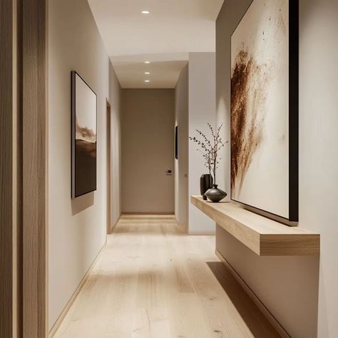 Modern Foyer Design, Minimalist Hallway, Interior Design Minimal, Minimalist Entryway, Corridor Design, Japandi Design, Home Hall Design, Doors Interior Modern, Small Home Offices