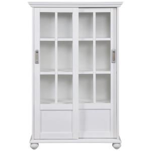 Home Decorators Collection Hamilton 60 in. H Grey Glass Door Bookcase 9787300270 - The Home Depot Bookcase Overstock, San Diego Beach House, Beach House Remodel, 4 Shelf Bookcase, Bookcase With Glass Doors, White Bookshelves, Tall Bookcases, Cube Bookcase, White Bookcase