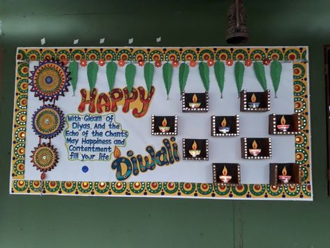 Bord Decoration For Diwali, Diwali Softboard Decoration, Diwali Decorations At Classroom, Soft Board Decoration For Diwali, Diwali Border Designs For Board, Diwali Display Board Ideas For School, Diwali Decoration Board Ideas, Diwali Board Ideas, Diwali Board Decoration Ideas