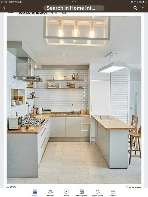 Modern Contemporary Kitchen, Contemporary Kitchen Cabinets, Charming Kitchen, Modern Kitchen Design Open Concept, Kitchen Models, White Modern Kitchen, Simple Kitchen, Kitchen Room Design, Minimalist Kitchen