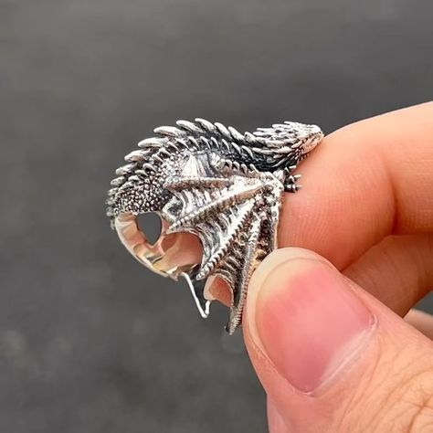 Top On Sale Product Recommendations!; Dragon Rings Gothic Punk Style Pterosaur Wings Opening Adjustable Rings Vintage Jewelry Accessories Gifts; Original price: USD 1.73; Now price: USD 1.73; Click&Buy: https://s.click.aliexpress.com/e/_mNChurm #techtrends #gadgetlovers #smarttech #techgadgets #innovationdaily #trendingnow #technews #coolgadgets #techcommunity #techobsessed Dragon Rings, Rings Gothic, Gothic Dragon, Vintage Dragon, Dragon Ring, Silver Dragon, Gothic Punk, Estilo Punk, Style Punk