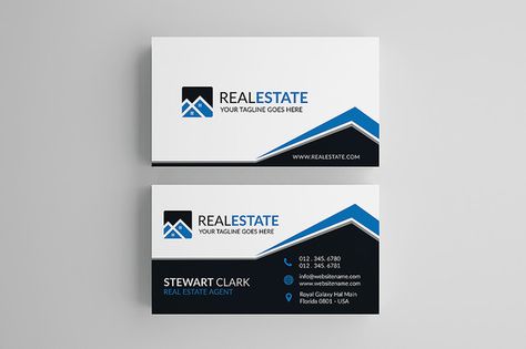 Creative Real Estate Business Card by Shahjhan on @creativemarket Creative Real Estate, Real Estate Business Card, Realtor Business Cards, Real Estate Business Cards, Free Business Card Templates, Business Card Templates, Real Estate Branding, Free Business Cards, Business Card Template Design