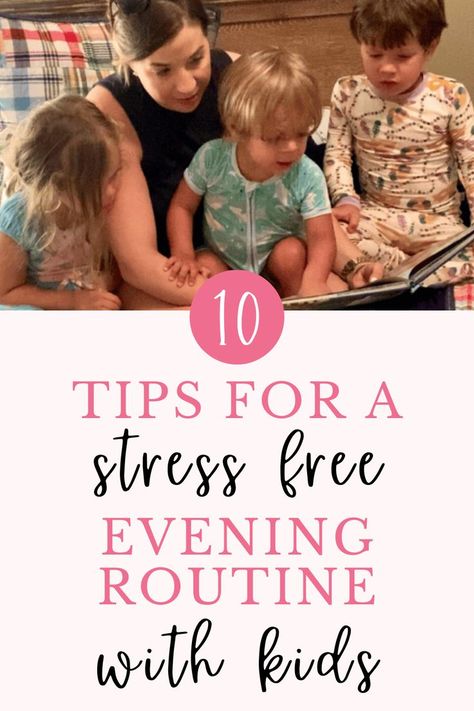 Looking for evening routine ideas for kids to simplify your nightly routine?  Bedtime routines can be stressful, especially with multiple kids.  Learn my best 10 tips for a stress free night time routine for kids bedtime to make bed time a breeze! School Night Routines, Good Bedtime Routines, Making A Routine, Kids Bedtime Routine Chart, Night Time Routine For Kids, Evening Routine For Kids, Routine For Toddlers, Toddler Morning Routine, Bed Time Routine