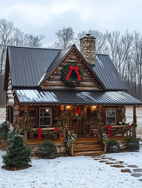 Secret Rooms In Houses, Log Cabin Christmas, Welcome December, Log Cabin Interior, Christmas Cabin, Log Cabin Rustic, Log Cabin Ideas, Cozy Places, Log Cabin Decor