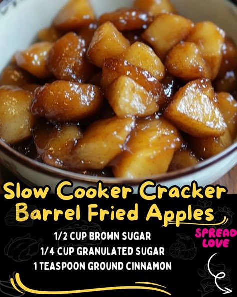 Slow Cooker Cracker Barrel Fried Apples Slow Cooker Cracker Barrel Fried Apples, Cracker Barrel Apples, Cracker Barrel Apples Recipe, Apple Crockpot Recipes, Granny Smith Apples Recipes, Cracker Barrel Fried Apples, Tasteful Recipes, Baked Apple Recipes, Apple Recipes Easy