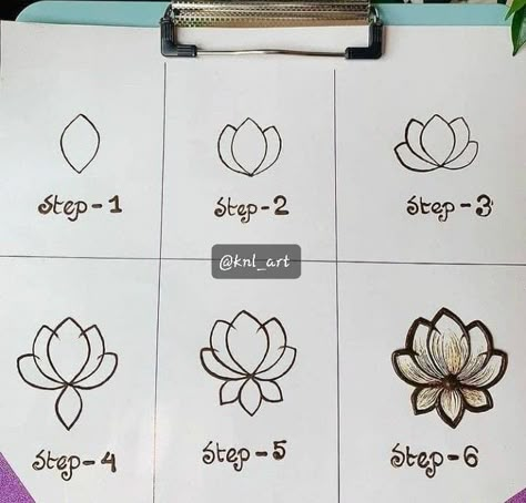 Basic Steps Of Mehandi, Lotus Mehandi Designs Front Hand, Lotus Mehndi Design Step By Step, Easy Mehendi Designs For Practice, Mehandi Design For Biggners, Flower Mehandi Designs Front Hand, How To Draw Mehndi Step By Step, Mehndi Practice For Beginners, Mehandi Learning For Beginners