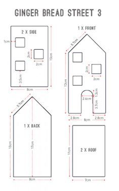 Gingerbread house templates - delicious. Magazine Gingerbread House Template Printable, Easy Gingerbread House, Halloween Gingerbread House, Cardboard Gingerbread House, Homemade Gingerbread House, Gingerbread House Patterns, Paper House Template, Gingerbread House Recipe, Gingerbread House Template