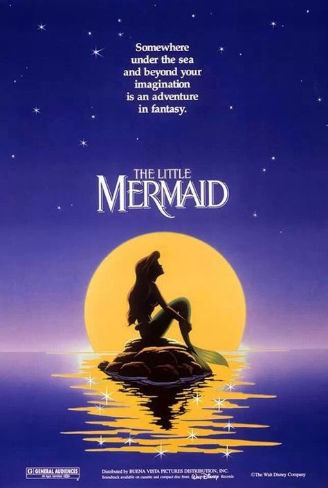 The Little Mermaid ! The Little Mermaid Poster, Mermaid Movie, Mermaid Movies, Animated Movie Posters, Disney Movie Posters, Mermaid Poster, Animation Disney, Disney Animated Movies, The Jungle Book