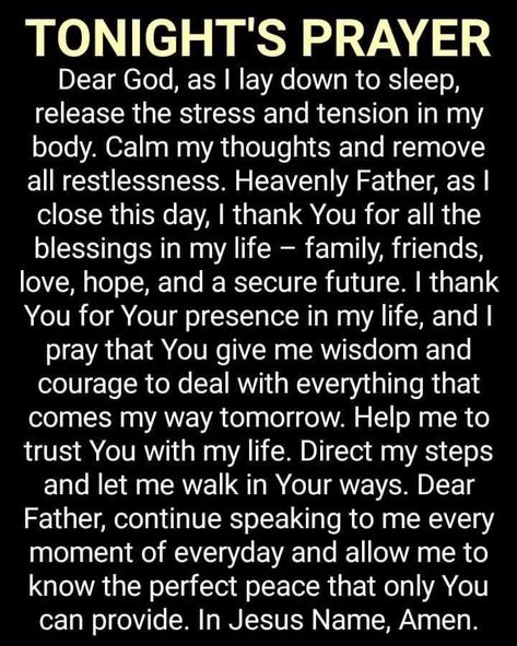 Nightly Prayer, Nighttime Prayers, Goodnight Prayer, Prayer Before Sleep, Nighttime Prayer, Evening Prayers, Financial Blessings, Good Night Prayer Quotes, Spiritual Warfare Prayers