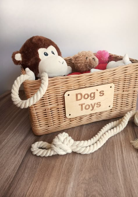 #dogtoys #dogsofinstagram #dog #dogs #puppy #doglife #doglovers #dogstagram #dogoftheday #puppylove #dogtoy #doglover #puppiesofinstagram #dogtreats #dogsofinsta #doggo #pets #pettoys #dogmom #pet #instadog #happydog #cattoys #dogslife #cutedogs #toys #petsofinstagram #cute #dogtoysofinstagram #puppies Toy Box For Dogs, Puppy Toy Basket, Pet Toy Basket, Dog Toys Basket, Personalized Toy Box, Modern Dog Toys, Dog Toy Organization, Personalized Basket, Dog Toy Bin