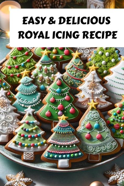 Get ready for some holiday cheer with these tips for Christmas cookie decorating! Learn how to make the perfect royal icing recipe for your festive cookies. Elevate your cookie decorating game this season and impress all of your friends and family. Whether you're a baking novice or a seasoned pro, these techniques will help you create stunning treats that taste as good as they look. Dive into the world of cookie decorating and let your creativity shine with these helpful tips and tricks. Christmas Cookie Recipe For Decorating, Royal Icing Recipe For Christmas Cookies, Sugar Cookie Recipes Christmas, Creative Christmas Cookies Decorated, Gingerbread Cookies For Decorating, Christmas Cookies Recipes Decorated, Good Tasting Royal Icing Recipe, Royal Icing Christmas Cookies Recipe, Royal Icing Christmas Trees