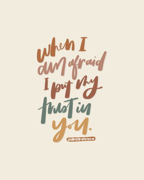 “When I am afraid, I put my trust in You. In God, whose word I praise—in God I trust. I will not be afraid. What can man do to me?” — Psalm 56:3–4 When I Am Afraid I Put My Trust In You, Do Not Be Afraid For I Am With You, When I Am Afraid I Will Trust In You, Psalm 56 3-4, Psalm 56:3, In God I Trust, Embroidery Cases, Psalm 56, Encouraging Bible Verses