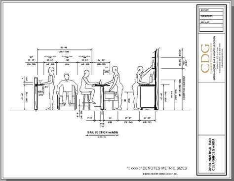 What Are The Standard Bar Design Dimensions? - Cabaret Design Group - Bar Design Trends and Buzz Commercial Bar Design Ideas, Commercial Bar Layout, Bar Layout, Restaurant Layout, Bar Counter Design, Bar Dimensions, Bar Plans, Commercial Bar, Nightclub Design