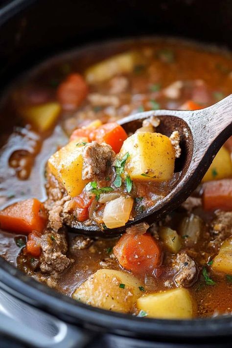 Slow Cooker Poor Man's Stew Slow Cooker Poor Man's Stew Recipe, Poor Man's Soup, Slow Cooker Poor Man’s Stew, Poor Man Stew, Poor Man's Stew, Poor Man Soup, Poor Mans Stew, Hamburger Stew, Recipes Crock Pot