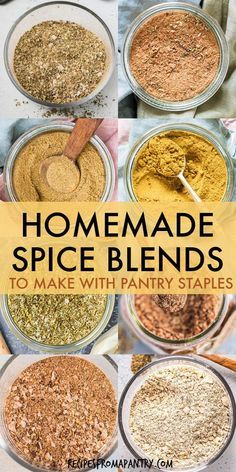 Homemade Dry Mixes, Homemade Seasoning, Homemade Spice Mix, Spice Blends Recipes, Diy Mixes, Homemade Pantry, Spice Mix Recipes, Diy Spices, Seasoning And Spice