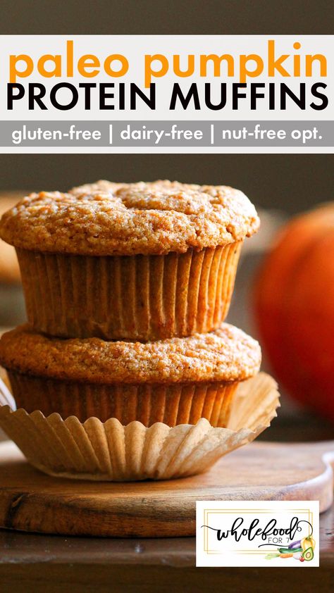 Paleo Pumpkin Protein Muffins Fig Muffins, Pumpkin Protein Muffins, Paleo Pumpkin Muffins, Pumpkin Muffin Recipes, Paleo Pumpkin, Protein Muffins, Free Friends, Healthy Treat, Gluten Free Muffins