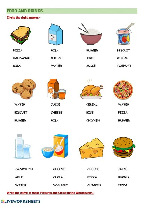 Food And Drink Activities For Kids, Evs Worksheet For Class 1 Food, Food And Drink Worksheet For Kids, Food And Drink Worksheet, Food Activity For Kids, Food Kids Activities, Food Worksheets For Kids, Pollution Activities Worksheets, Food Activities For Kids