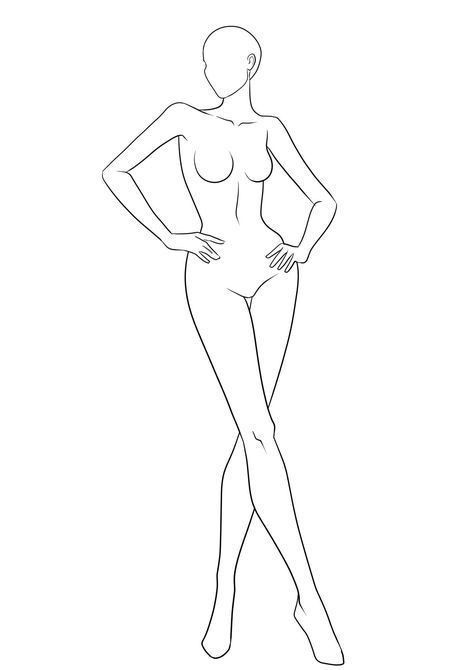 Fashion Sketch Template, Fashion Illustration Template, Silhouette Mode, Illustration Poses, Fashion Model Drawing, Fashion Figure Templates, Fashion Illustration Poses, Croquis Fashion, Fashion Model Sketch