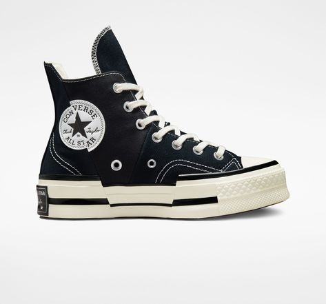 Converse Haute, Converse Chuck 70 Plus, Chuck 70 Plus, Converse Chuck Taylor 70, Baskets Converse, Dr Shoes, Basket Noir, Converse Shop, Jack Purcell