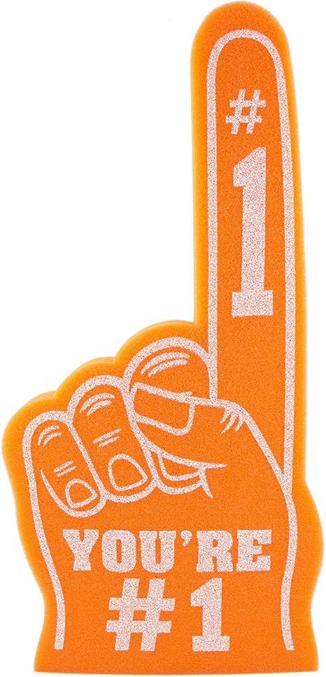 Amazon.com : Giant Foam Finger 18 Inch- You're Number 1 Foam Hand for All Occasions - Cheerleading for Sports - Exciting Vibrant Colors use as Celebration Pom Poms- Great for Sports Events Games School Business : Sports & Outdoors Foam Finger, Sport Event, Pom Poms, Number 1, Cheerleading, Pom Pom, Vibrant Colors, Celebrities, Sports