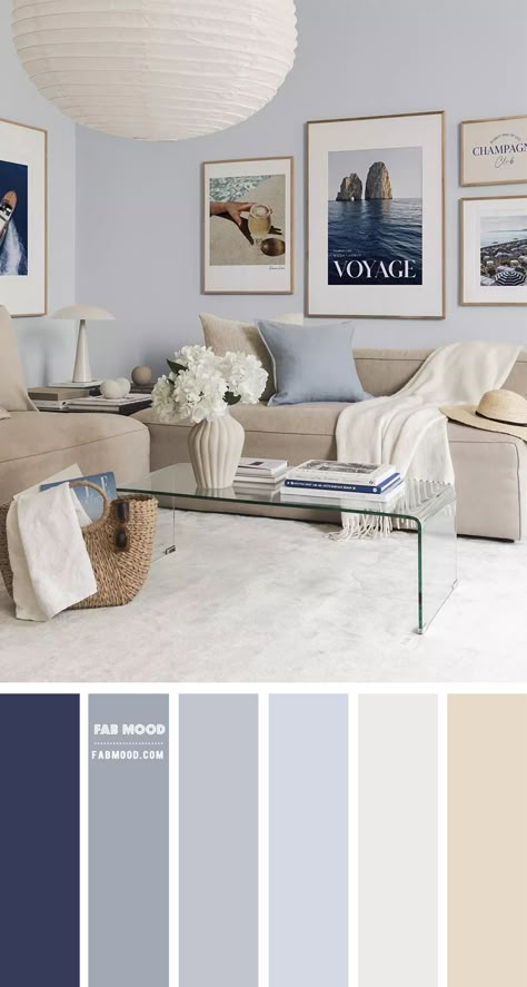 Tranquil Elegance: Designing a Light Blue and Beige Living Room Blue And Beige Living Room, Blue Living Room Color Scheme, Blue And Cream Living Room, Blue Living Room Color, Light Blue Rooms, Blue Grey Living Room, Blue Couch Living, Light Blue Living Room, Blue Walls Living Room