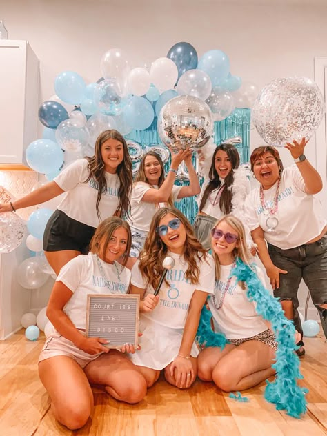 Last Disco Mamma Mia Bachelorette Party, Mamma Mia Themed Bachelorette Party Outfits, Mamma Mia Hen Do Outfit, Diy Mama Mia Decorations, Mama Mia Hens Party, Mama Mia Bachelorette Outfits, Mamma Mia Outfits Bachelorette Party, Mamma Mia Disco Bachelorette Party, Mama Mia Bachelorette Party Favors