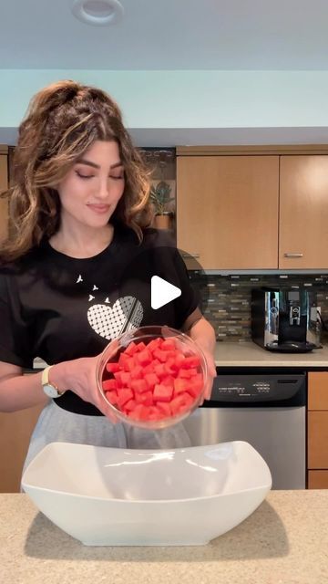 Seedless Watermelon, Watermelon Salad Recipes, Cream Corn, Watermelon And Feta, Watermelon Salad, Watermelon Recipes, Feta Salad, Fruit Salad Recipes, Basil Leaves