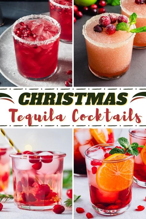 Christmas Tequila Cocktails Holiday Cocktail Recipes Tequila, Holiday Punch Recipes Alcoholic Tequila, Christmas Drinks Alcohol Tequila, Best Christmas Cocktails Tequila, Tequila Xmas Cocktails, Spicy Christmas Margarita, Easy Christmas Cocktails Tequila, Christmas Cocktails Margarita, Christmas Cocktail Drinks Recipes