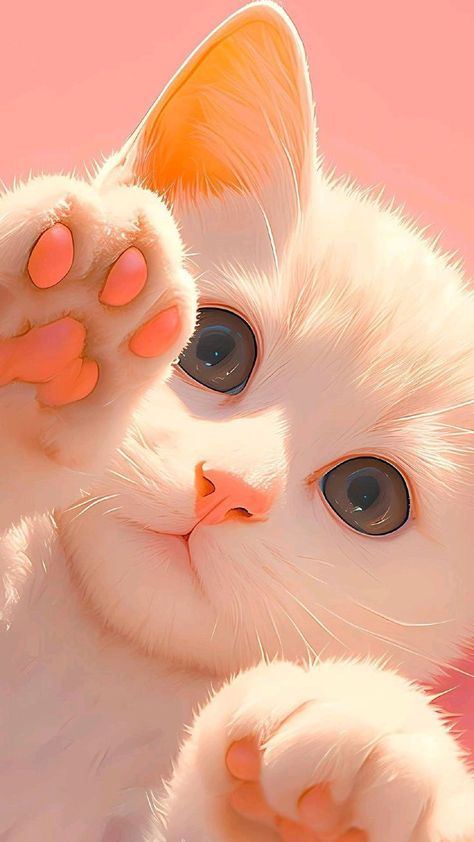 #Cat #FunnyCats #SillyCats Cat Hacks, Cute Cat Wallpaper, Cute Cats Photos, Cat Pictures, Cat Wallpaper, Cute Cats And Dogs, Happy Cat, Cute Animal Drawings