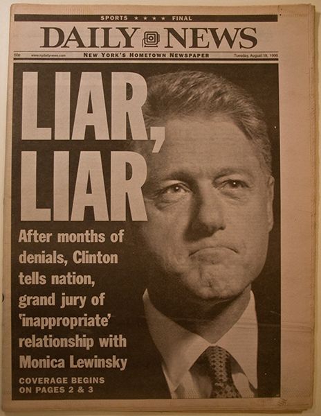 bill-clinton-ff Newspaper Front Pages, Newspaper Headlines, Historical Newspaper, Headline News, News Paper, Bill Clinton, Historical Events, Us Presidents, In The News