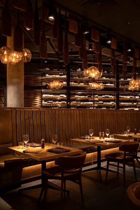 The Meat & Wine Co. Barangaroo- Australia :: Behance Winery Tasting Room Interiors, Winery Restaurant Interior Design, Wine Room Restaurant, Wine Cafe Interior, Wine Restaurant Design, Cafe Wine Bar, Restaurant Interior Design Vintage, Moody Wine Bar, Wine Bar Ideas Restaurants