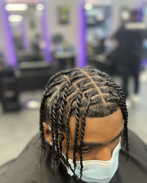 Men’s Rope Twist, Digga D Twists, 2stand Twist Men, Mixed Guy Hairstyles Braids, Big Twist Braids Hairstyles Men, Long 2 Strand Twist Men, 4c Braids Men, Guys Twist Hairstyle, Braids With Curls Men