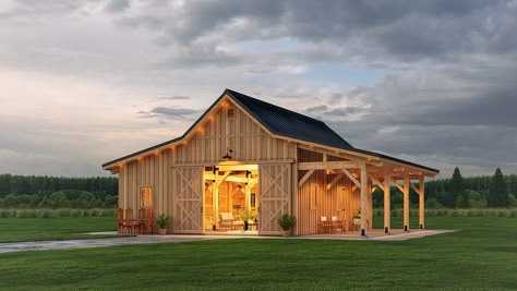 Timberlyne | Daisy - 40'x36' Barn Building Ideas, Out Building Ideas, Wood Barn, Barn Architecture, Farm Shop Buildings, Horse Barns Ideas, Barn Ideas Buildings, Farm Barn Ideas, Barn Landscaping Ideas