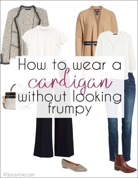 Striped Shirt And Cardigan Outfit, How To Style Open Front Cardigan, Cardigan Styles Woman, How To Wear Cardigans To Work, Under Cardigan Shirts, Cardigan Length Guide, Cardigan And Button Down Shirt, Long Cardigan Styling, Cardigan Fashion Women