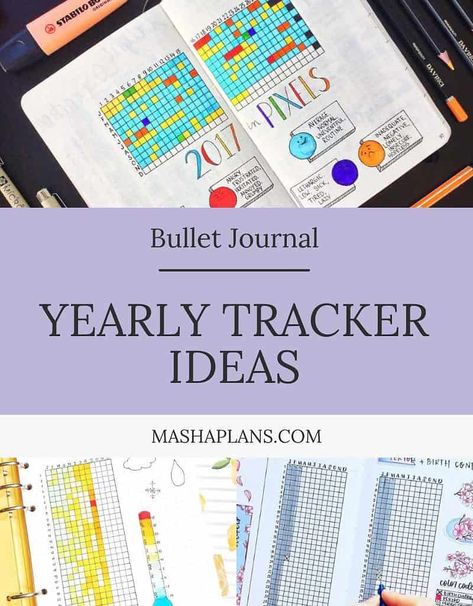 Bujo Yearly Tracker Ideas, Bujo Instagram Tracker, Tracking Journal Layout, Year Tracker Ideas, 365 Day Habit Tracker, Bujo Yearly Spread Ideas 2024, Yearly Habit Tracker Bullet Journal, Bulett Journal Tracker Ideas, New Year Bujo Ideas