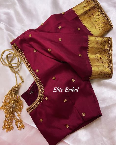 Customised simple Work Blouse 🩷✨ Blouse Designs Engagement, Blouse Designs Simple Work, Maroon Colour Blouse Design, Blouse Simple Work Designs, Aari Simple Blouse Design 1000, Maroon Blouse Designs, Blouse Simple Designs, Aari Work Blouse Wedding Simple, Simple Work Blouse Designs