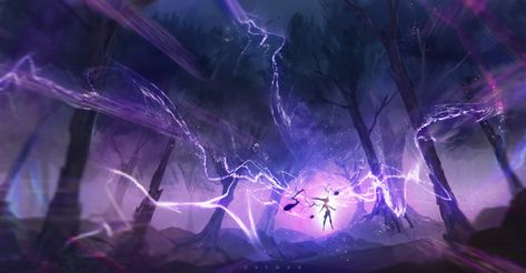 Lightning Magic, Wiccan Marvel, Shadow Powers, Lightning Powers, Powers Art, Purple Magic, Magic Academy, Anime Magic, Elemental Magic