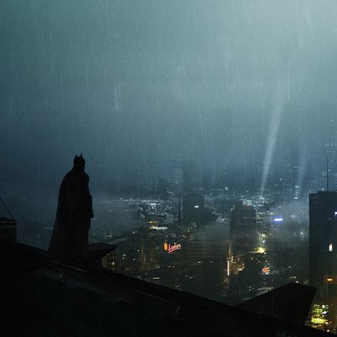 Batman On A Building, Batman At Night, Batman Looking Over The City, Batman Watching Over Gotham, Batman Overlooking Gotham, Batman Saving The City, Bat Man Aesthetic, The City Needs Me Batman, Batman Begins Aesthetic