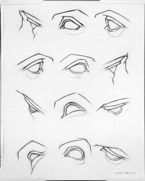 Eyes at different angles 얼굴 드로잉, Drawing Eyes, 얼굴 그리기, Anatomy Sketches, Drawing Faces, Anatomy Drawing, Figure Drawing Reference, Anatomy Reference, Anatomy Art