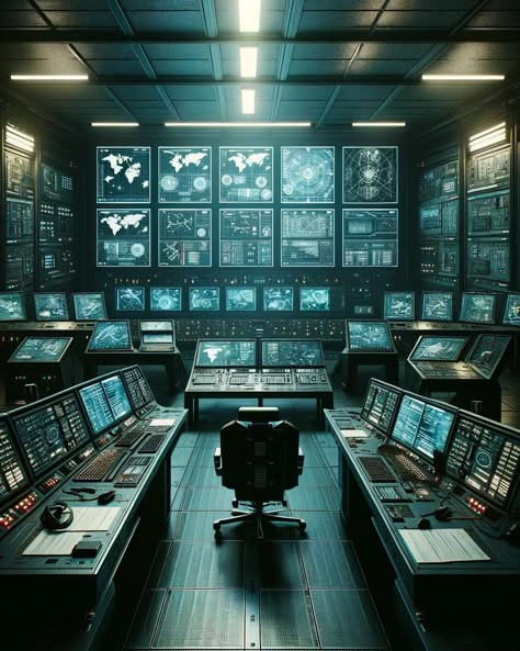 Surveillance Room, Command Room, Control Panel Design, High Tech Office, Monitor Room, Vma Awards, High Tech Interior, Future Computer, Business Room