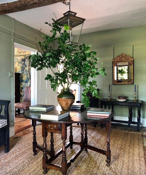 Breakfast Room Green, Borrowed Light, Room Green, Grey Dining Room, English Decor, Farrow And Ball Paint, Farrow And Ball, Grey Dining, Front Door Colors