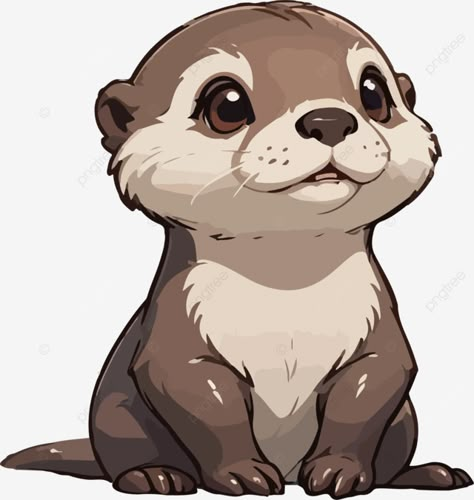 cute otter animal cartoon otter animal cartoon png Cute Otter Drawing Kawaii, Sea Otter Cartoon, Cartoon Otter Drawing, Cute Avatar Icon, Otter Outline, Silly Animal Drawings, Cute Animal Character Design, Cute Otter Drawing, Drawing Animals Ideas