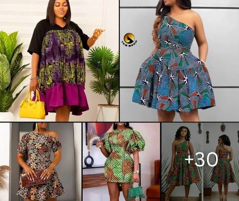 Simple Ankara dress styles for women - Short gown styles Stuff Material Short Gown, Akara Classic Short Gown For Ladies, Ankara Short Gown Styles For Women, Short Gown Styles For Ankara, Akara Classic Short Gown, Ankara Gown For Pregnant Women, Simple Ankara Styles Gowns, Simple Ankara Dresses, Ankara Dress Styles Gowns