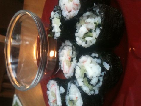 I Made Sushi!!!!!!!!! Yay!!!!   Yum☺ Sushi Yay, How To Make Sushi, Ethnic Recipes