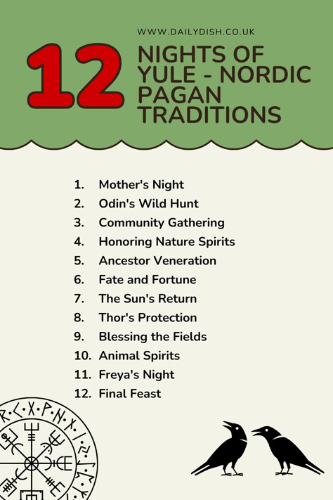 The 12 Night's Of Yule - Nordic Pagan Traditions 12 Days Of Yule Rituals, 12 Nights Of Yule Mothers Night, Yule Log Pagan Winter Solstice, 12 Days Of Yule Advent Calendar, 12 Magical Nights, 12 Days Of Yule Traditions, 4th Night Of Yule, The 12 Days Of Yule, 12 Nights Of Yule Pagan