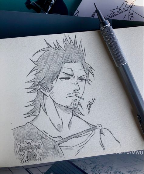 Yami Drawing Black Clover, Yami Sukehiro Sketch, Black Clover Anime Drawing, Yami Sukehiro Drawing, Black Clover Drawing Sketch, Drawing Black Clover, Yami Drawing, Black Clover Sketch, Black Clover Drawing