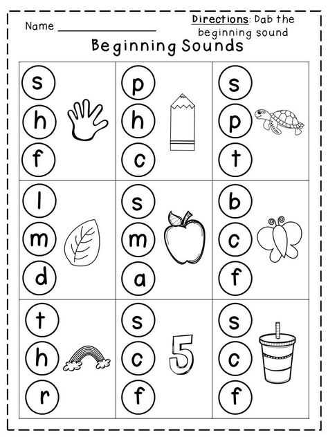 Beginning Sounds Worksheets, Silly Sentences, Kindergarten Phonics Worksheets, Kindergarten Reading Activities, Free Preschool Worksheets, Alphabet Worksheets Preschool, Beginning Sound, Kindergarten Learning Activities, English Worksheets For Kids