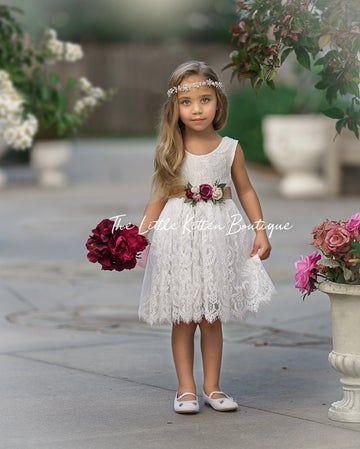 Flower girl dress lace