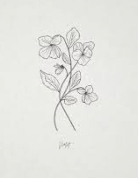 line tattoo Violet Line Drawing Tattoo, African Violet Tattoo Black And White, Wood Violet Tattoo, Violet Flower Drawing Tattoo, Violet Line Drawing, Violet Tattoo Black And White, African Violet Tattoo, Tattoo Line Drawing, Violet Flower Tattoo